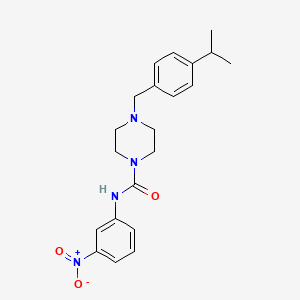 molecular formula C21H26N4O3 B4284752 4-(4-isopropylbenzyl)-N-(3-nitrophenyl)-1-piperazinecarboxamide 