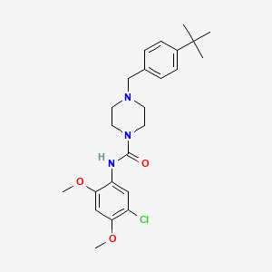 4-(4-tert-butylbenzyl)-N-(5-chloro-2,4-dimethoxyphenyl)-1-piperazinecarboxamide