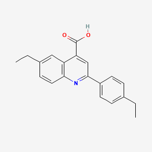 molecular formula C20H19NO2 B4284788 6-ethyl-2-(4-ethylphenyl)-4-quinolinecarboxylic acid 