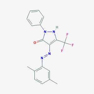 1-phenyl-3-(trifluoromethyl)-1H-pyrazole-4,5-dione 4-[(2,5-dimethylphenyl)hydrazone]