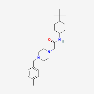 molecular formula C24H39N3O B4284816 N-(4-tert-butylcyclohexyl)-2-[4-(4-methylbenzyl)-1-piperazinyl]acetamide 
