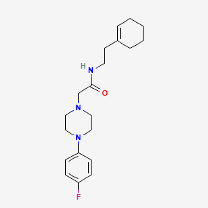 molecular formula C20H28FN3O B4284825 N-[2-(1-cyclohexen-1-yl)ethyl]-2-[4-(4-fluorophenyl)-1-piperazinyl]acetamide 