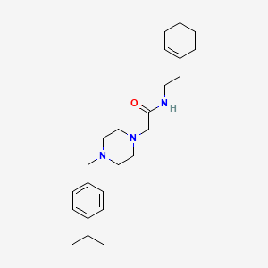 molecular formula C24H37N3O B4284844 N-[2-(1-cyclohexen-1-yl)ethyl]-2-[4-(4-isopropylbenzyl)-1-piperazinyl]acetamide 