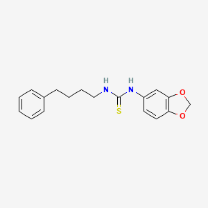 N-1,3-benzodioxol-5-yl-N'-(4-phenylbutyl)thiourea