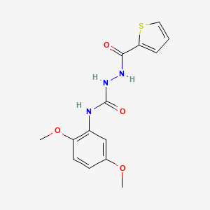 molecular formula C14H15N3O4S B4284871 N-(2,5-dimethoxyphenyl)-2-(2-thienylcarbonyl)hydrazinecarboxamide 