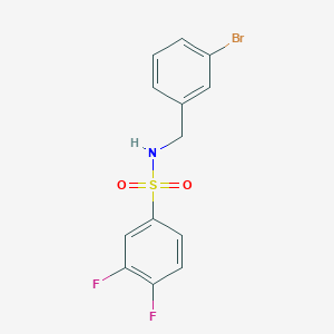 molecular formula C13H10BrF2NO2S B4284896 N-(3-bromobenzyl)-3,4-difluorobenzenesulfonamide 