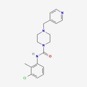 molecular formula C18H21ClN4O B4284904 N-(3-chloro-2-methylphenyl)-4-(4-pyridinylmethyl)-1-piperazinecarboxamide 