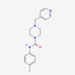 molecular formula C17H19FN4O B4284916 N-(4-fluorophenyl)-4-(4-pyridinylmethyl)-1-piperazinecarboxamide 