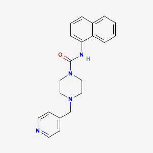 molecular formula C21H22N4O B4284928 N-1-naphthyl-4-(4-pyridinylmethyl)-1-piperazinecarboxamide 