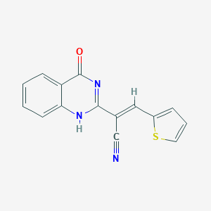 molecular formula C15H9N3OS B428493 2-(4-Oxo-3,4-dihydro-2-quinazolinyl)-3-(2-thienyl)acrylonitrile CAS No. 367279-04-7