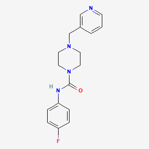 molecular formula C17H19FN4O B4284930 N-(4-fluorophenyl)-4-(3-pyridinylmethyl)-1-piperazinecarboxamide 