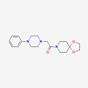 molecular formula C19H27N3O3 B4284934 8-[(4-phenyl-1-piperazinyl)acetyl]-1,4-dioxa-8-azaspiro[4.5]decane 