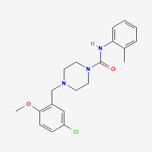 molecular formula C20H24ClN3O2 B4284941 4-(5-chloro-2-methoxybenzyl)-N-(2-methylphenyl)-1-piperazinecarboxamide 