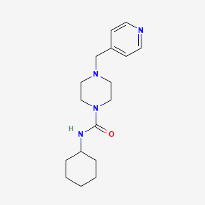 molecular formula C17H26N4O B4284948 N-cyclohexyl-4-(4-pyridinylmethyl)-1-piperazinecarboxamide 