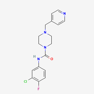 molecular formula C17H18ClFN4O B4284956 N-(3-chloro-4-fluorophenyl)-4-(4-pyridinylmethyl)-1-piperazinecarboxamide 