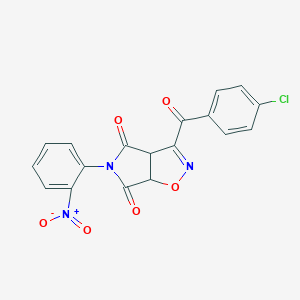 3-(4-chlorobenzoyl)-5-{2-nitrophenyl}-3aH-pyrrolo[3,4-d]isoxazole-4,6(5H,6aH)-dione
