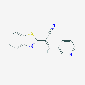 molecular formula C15H9N3S B428499 (2E)-2-(1,3-benzothiazol-2-yl)-3-(pyridin-3-yl)prop-2-enenitrile CAS No. 1426342-58-6