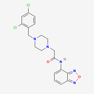 molecular formula C19H19Cl2N5O2 B4285019 N-2,1,3-benzoxadiazol-4-yl-2-[4-(2,4-dichlorobenzyl)-1-piperazinyl]acetamide 