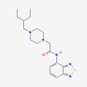 molecular formula C18H27N5OS B4285030 N-2,1,3-benzothiadiazol-4-yl-2-[4-(2-ethylbutyl)-1-piperazinyl]acetamide 