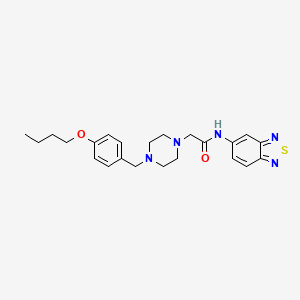 molecular formula C23H29N5O2S B4285034 N-2,1,3-benzothiadiazol-5-yl-2-[4-(4-butoxybenzyl)-1-piperazinyl]acetamide 