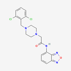 molecular formula C19H19Cl2N5O2 B4285035 N-2,1,3-benzoxadiazol-4-yl-2-[4-(2,6-dichlorobenzyl)-1-piperazinyl]acetamide 