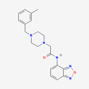 molecular formula C20H23N5O2 B4285048 N-2,1,3-benzoxadiazol-4-yl-2-[4-(3-methylbenzyl)-1-piperazinyl]acetamide 