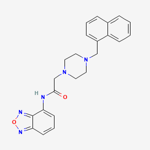 molecular formula C23H23N5O2 B4285049 N-2,1,3-benzoxadiazol-4-yl-2-[4-(1-naphthylmethyl)-1-piperazinyl]acetamide 