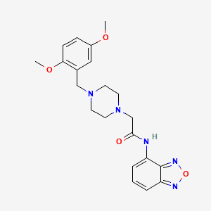 molecular formula C21H25N5O4 B4285051 N-2,1,3-benzoxadiazol-4-yl-2-[4-(2,5-dimethoxybenzyl)-1-piperazinyl]acetamide 