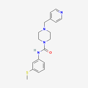 molecular formula C18H22N4OS B4285057 N-[3-(methylthio)phenyl]-4-(4-pyridinylmethyl)-1-piperazinecarboxamide 