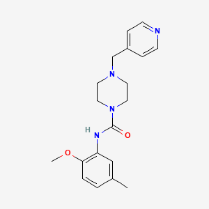 molecular formula C19H24N4O2 B4285067 N-(2-methoxy-5-methylphenyl)-4-(4-pyridinylmethyl)-1-piperazinecarboxamide 