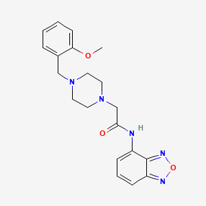 molecular formula C20H23N5O3 B4285084 N-2,1,3-benzoxadiazol-4-yl-2-[4-(2-methoxybenzyl)-1-piperazinyl]acetamide 