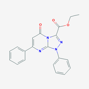 molecular formula C20H16N4O3 B428509 Ethyl 5-oxo-1,7-diphenyl-1,5-dihydro[1,2,4]triazolo[4,3-a]pyrimidine-3-carboxylate 