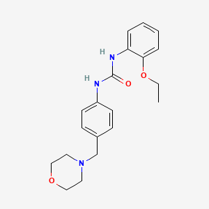 molecular formula C20H25N3O3 B4285100 N-(2-ethoxyphenyl)-N'-[4-(4-morpholinylmethyl)phenyl]urea 