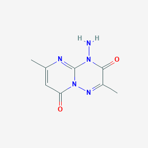 molecular formula C8H9N5O2 B428511 4-amino-2,6-dimethyl-3H-pyrimido[1,2-b][1,2,4]triazine-3,8(4H)-dione 