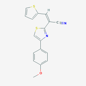 molecular formula C17H12N2OS2 B428512 (Z)-2-(4-(4-methoxyphenyl)thiazol-2-yl)-3-(thiophen-2-yl)acrylonitrile CAS No. 277756-76-0