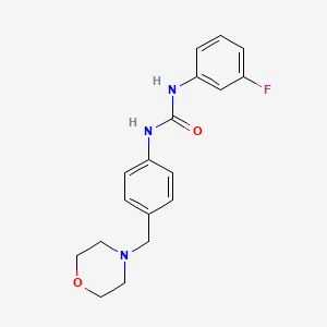 molecular formula C18H20FN3O2 B4285124 N-(3-fluorophenyl)-N'-[4-(4-morpholinylmethyl)phenyl]urea 