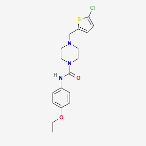 molecular formula C18H22ClN3O2S B4285140 4-[(5-chloro-2-thienyl)methyl]-N-(4-ethoxyphenyl)-1-piperazinecarboxamide 