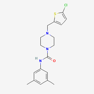 molecular formula C18H22ClN3OS B4285143 4-[(5-chloro-2-thienyl)methyl]-N-(3,5-dimethylphenyl)-1-piperazinecarboxamide 