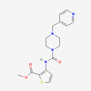 molecular formula C17H20N4O3S B4285146 methyl 3-({[4-(4-pyridinylmethyl)-1-piperazinyl]carbonyl}amino)-2-thiophenecarboxylate 