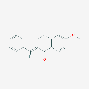 molecular formula C18H16O2 B428515 2-benzylidene-6-methoxy-3,4-dihydro-1(2H)-naphthalenone CAS No. 42019-96-5