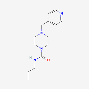 molecular formula C14H22N4O B4285153 N-propyl-4-(4-pyridinylmethyl)-1-piperazinecarboxamide 