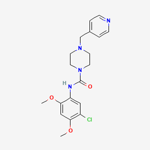 molecular formula C19H23ClN4O3 B4285154 N-(5-chloro-2,4-dimethoxyphenyl)-4-(4-pyridinylmethyl)-1-piperazinecarboxamide 
