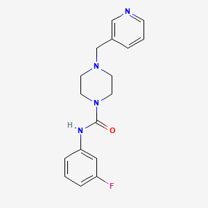 molecular formula C17H19FN4O B4285177 N-(3-fluorophenyl)-4-(3-pyridinylmethyl)-1-piperazinecarboxamide 