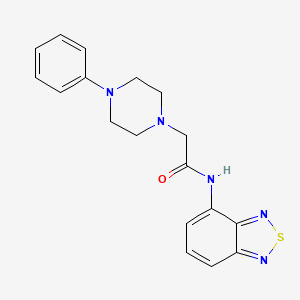 molecular formula C18H19N5OS B4285191 N-2,1,3-benzothiadiazol-4-yl-2-(4-phenyl-1-piperazinyl)acetamide 