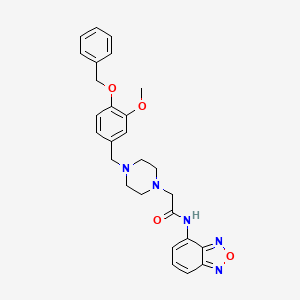 molecular formula C27H29N5O4 B4285195 N-2,1,3-benzoxadiazol-4-yl-2-{4-[4-(benzyloxy)-3-methoxybenzyl]-1-piperazinyl}acetamide 