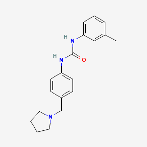 N-(3-methylphenyl)-N'-[4-(1-pyrrolidinylmethyl)phenyl]urea