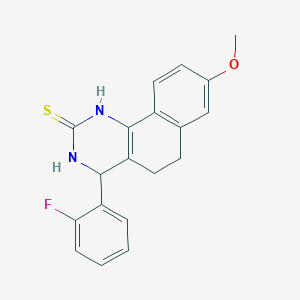 4-(2-fluorophenyl)-8-methoxy-3,4,5,6-tetrahydrobenzo[h]quinazoline-2(1H)-thione