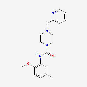 molecular formula C19H24N4O2 B4285220 N-(2-methoxy-5-methylphenyl)-4-(2-pyridinylmethyl)-1-piperazinecarboxamide 