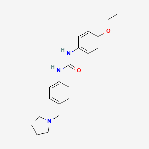 molecular formula C20H25N3O2 B4285228 N-(4-ethoxyphenyl)-N'-[4-(1-pyrrolidinylmethyl)phenyl]urea 