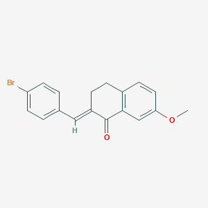 molecular formula C18H15BrO2 B428525 2-(4-bromobenzylidene)-7-methoxy-3,4-dihydro-1(2H)-naphthalenone 